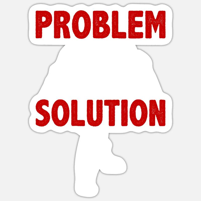 Solution au problème du lanceur de couteaux Sticker taille S (10 x 10 cm)