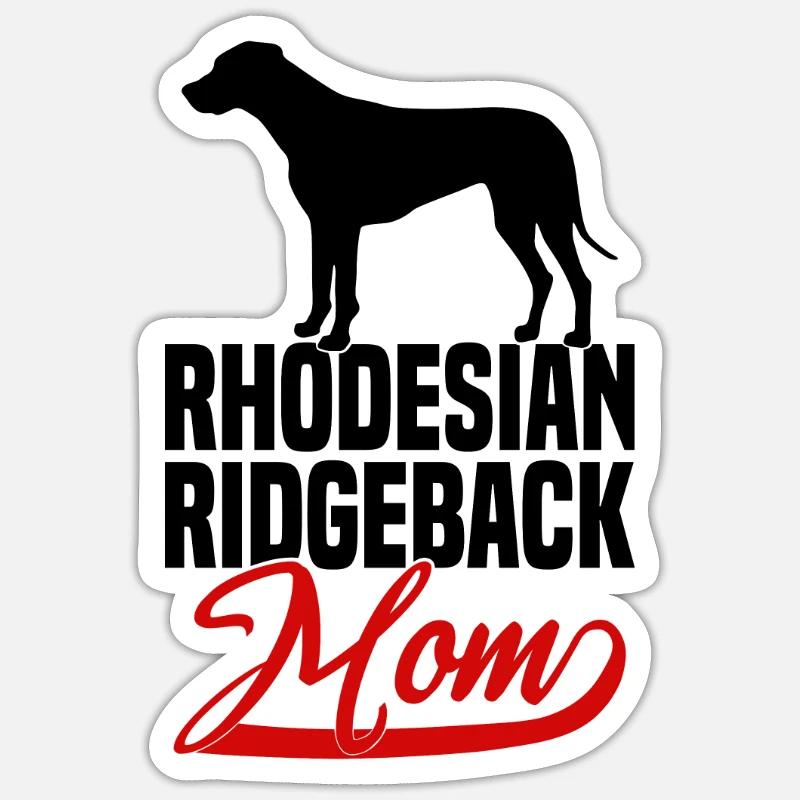 Rhodesian Ridgeback Mom - Sticker size S (10 x 10 cm) - white matte