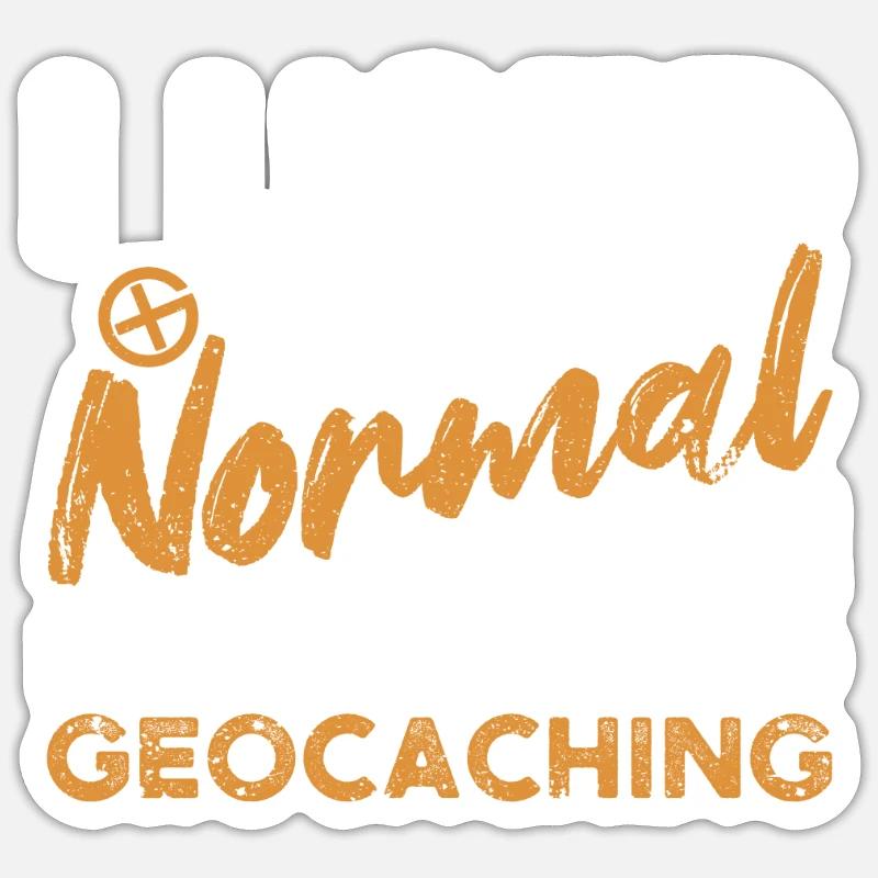 Früher war ich normal, dann entdeckte ich Geocache - Sticker Größe S (10 x 10 cm) - Mattweiß