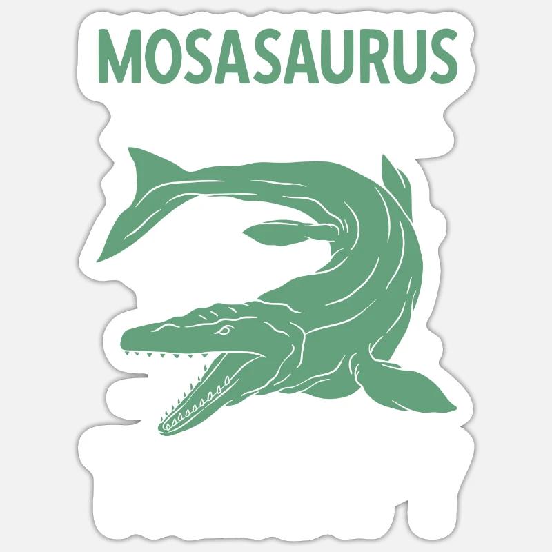 Mosasaurus Better Than Therapy - Sticker size S (10 x 10 cm) - white matte