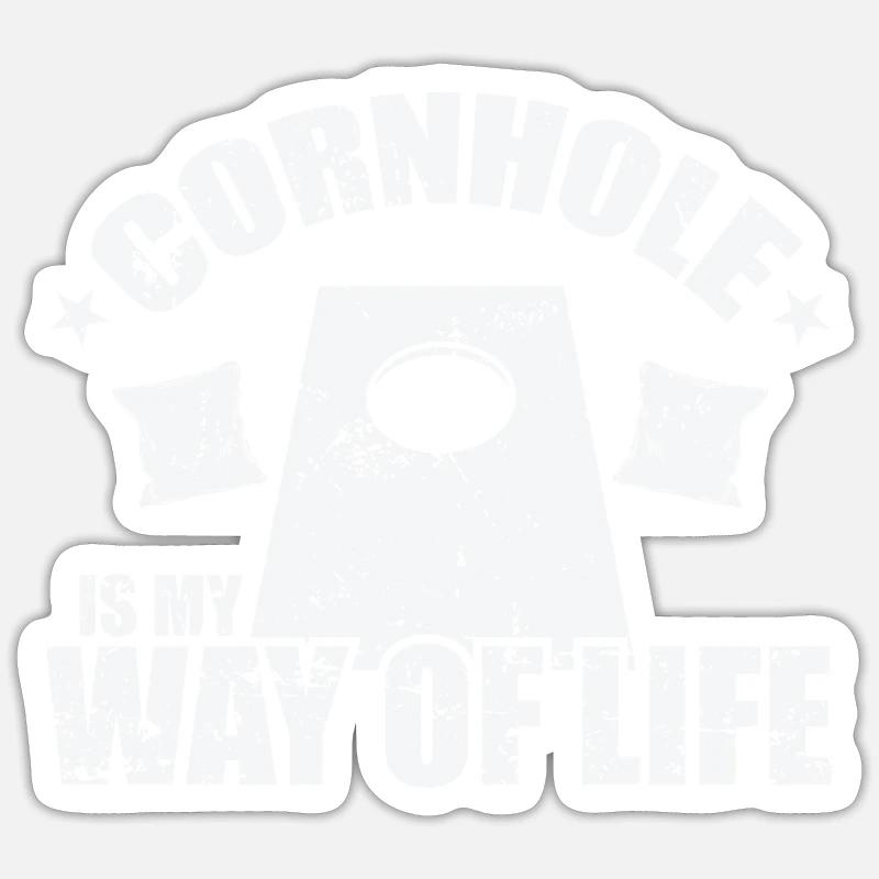 Cornhole est mon passe-temps de jeu de mode de vie Sticker taille S (10 x 10 cm)