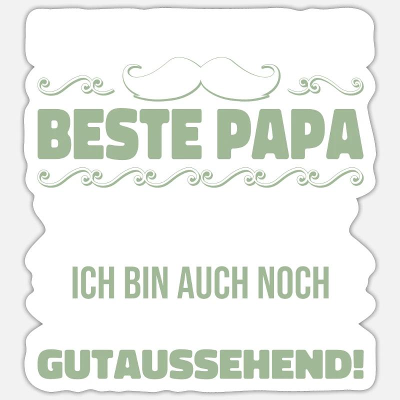Ich bin der beste Papa der Welt Sticker Größe S (10 x 10 cm)