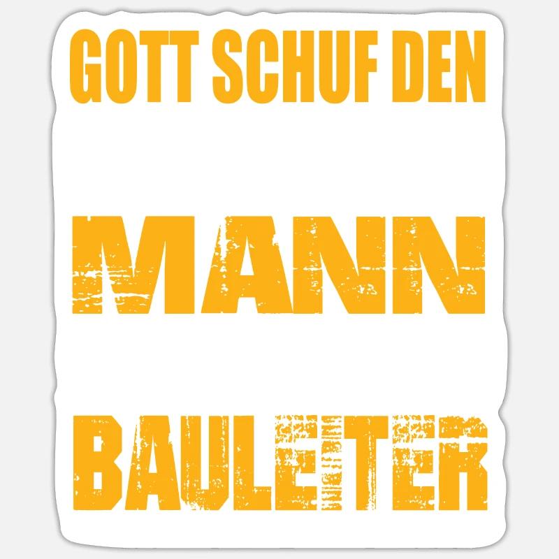 Bauleiter - Sticker Größe S (10 x 10 cm) - Mattweiß