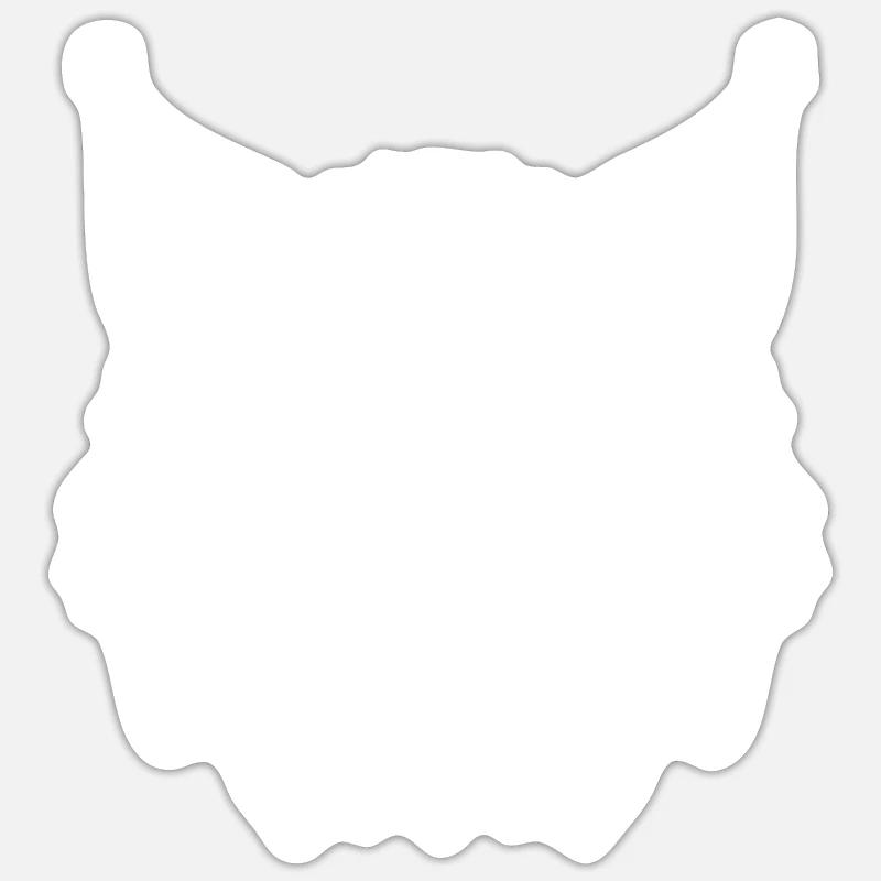 Mandala Katze - Sticker Größe S (10 x 10 cm) - Mattweiß