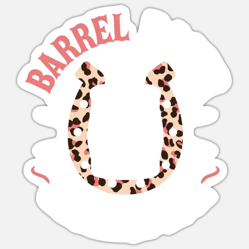 Course de barils Grand-mère Rodéo Cheval Course de barils Sticker taille S (10 x 10 cm)