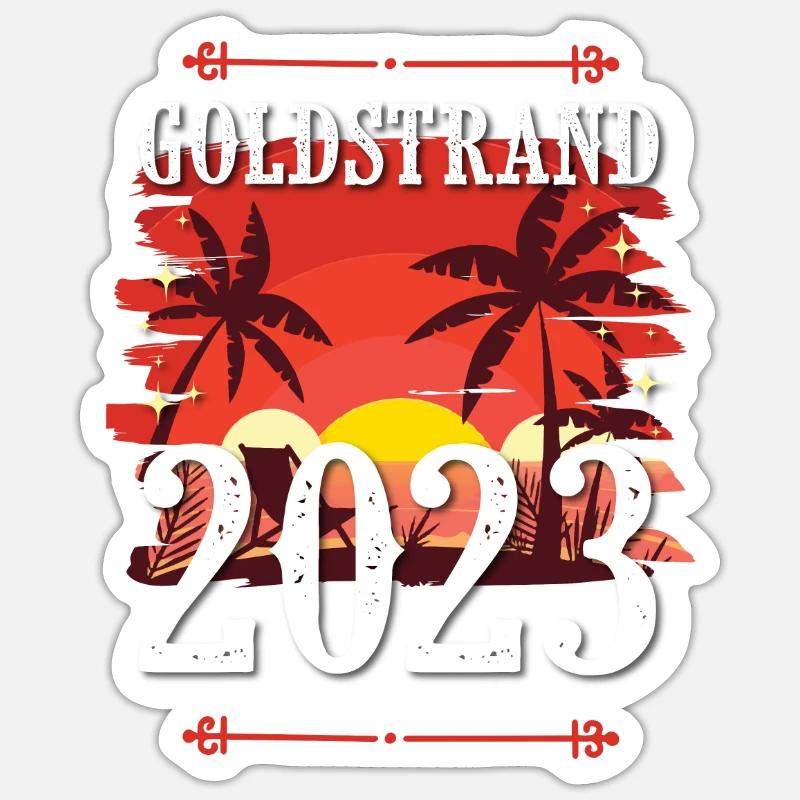 Sables d’Or 2023 - Sticker taille S (10 x 10 cm) - blanc mat