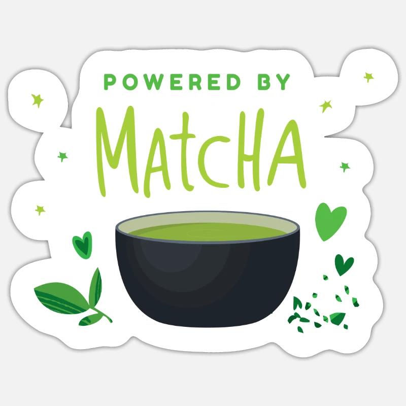 Powered By Matcha Japan Sticker Größe S (10 x 10 cm)