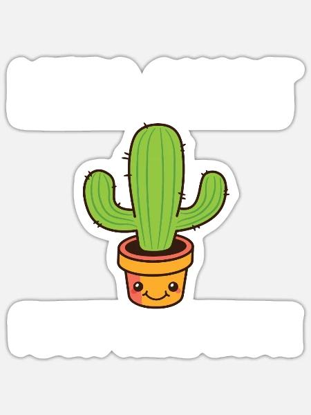 Lustige Kaktusliebhaber Outfit Gartenarbeit - Sticker Größe S (10 x 10 cm) - Mattweiß