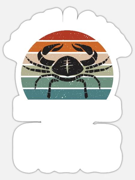 Krabbenliebhaber Geschenke - Sticker Größe S (10 x 10 cm) - Mattweiß