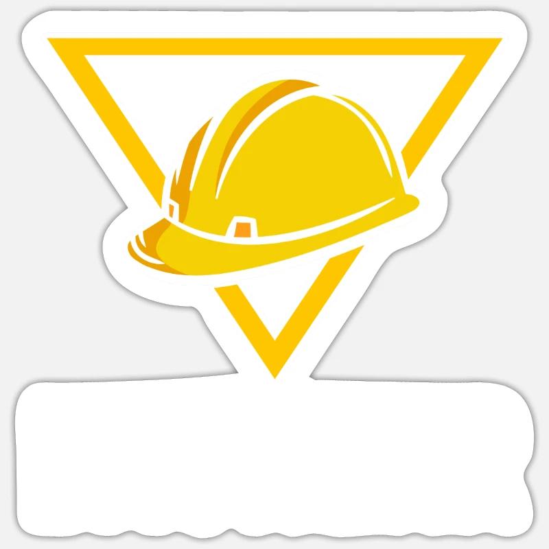 Bauherr - Sticker Größe S (10 x 10 cm) - Mattweiß