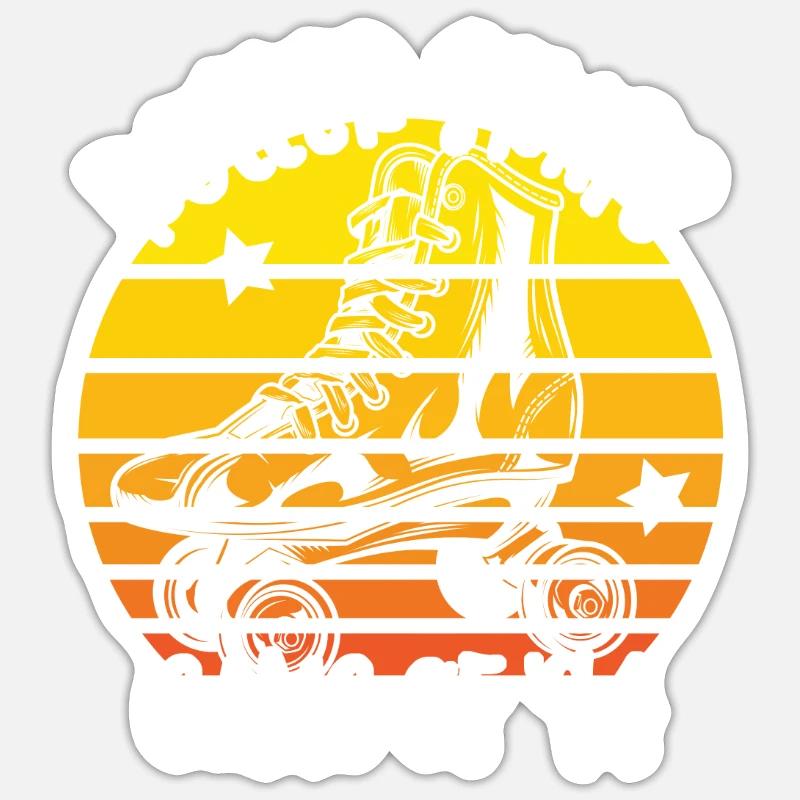 Rollschuhfahrer Rollerskates Rollschuh Gang 1994 Sticker Größe S (10 x 10 cm)