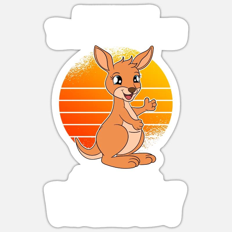 Wallaby Better Than Therapy - Sticker size S (10 x 10 cm) - white matte