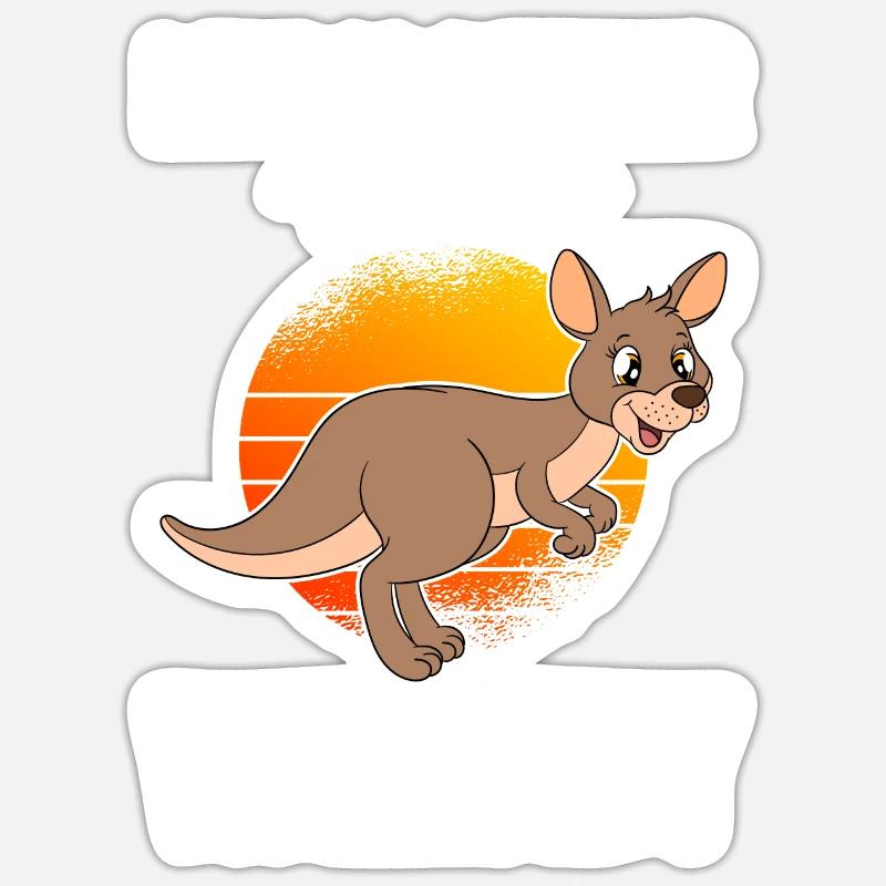 Wallaby Better Than Therapy - Sticker Größe S (10 x 10 cm) - Mattweiß