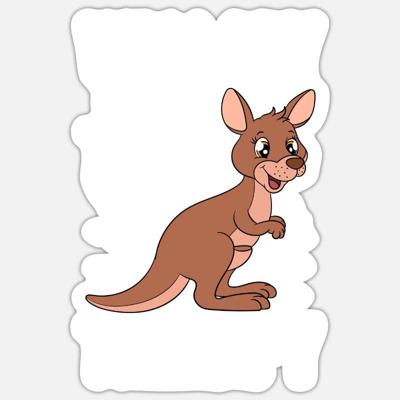 Wallaby Better Than Therapy - Sticker size S (10 x 10 cm) - white matte
