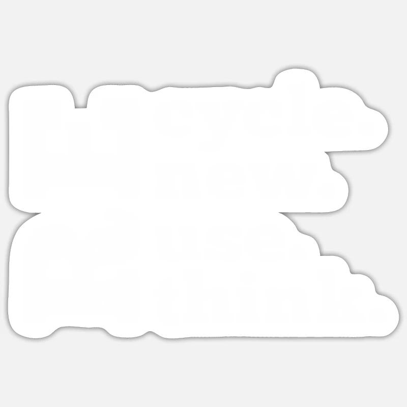 Recycler Réutiliser Repenser Repenser - Sticker taille S (10 x 10 cm) - blanc mat