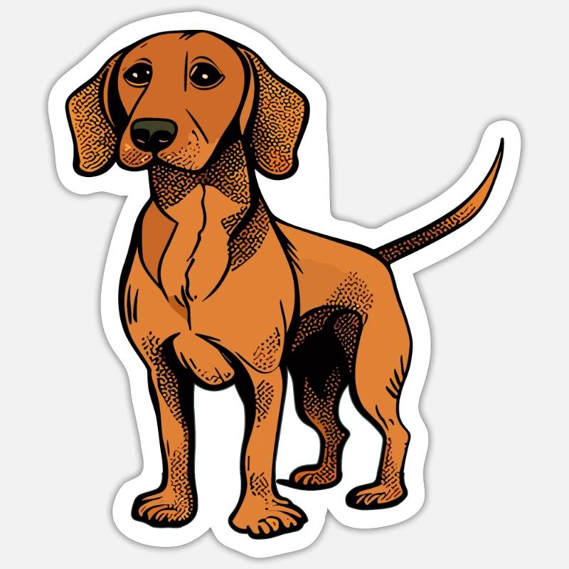 Chien dans le style comique Sticker taille S (10 x 10 cm)