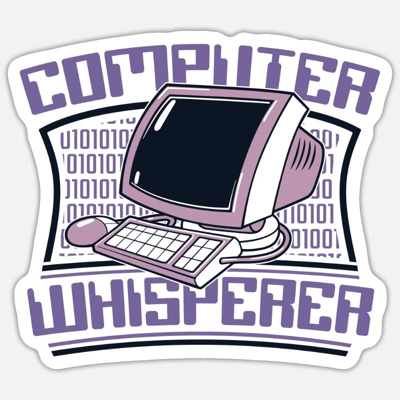 Computer Whisperer Admin IT-Betrieb Administrator - Sticker Größe S (10 x 10 cm) - Mattweiß