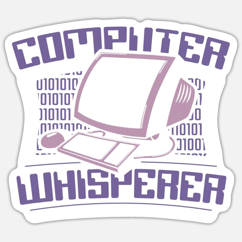 Computer Whisperer Admin IT-Betrieb Administrator Sticker Größe S (10 x 10 cm)