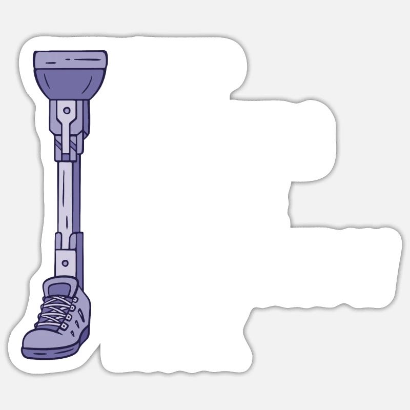Leg amputee amputation support Sticker size S (10 x 10 cm)