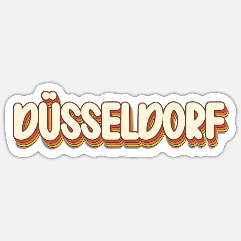 Düsseldorferin Düsseldorfer Düsseldorf - Sticker Größe S (10 x 10 cm) - Mattweiß