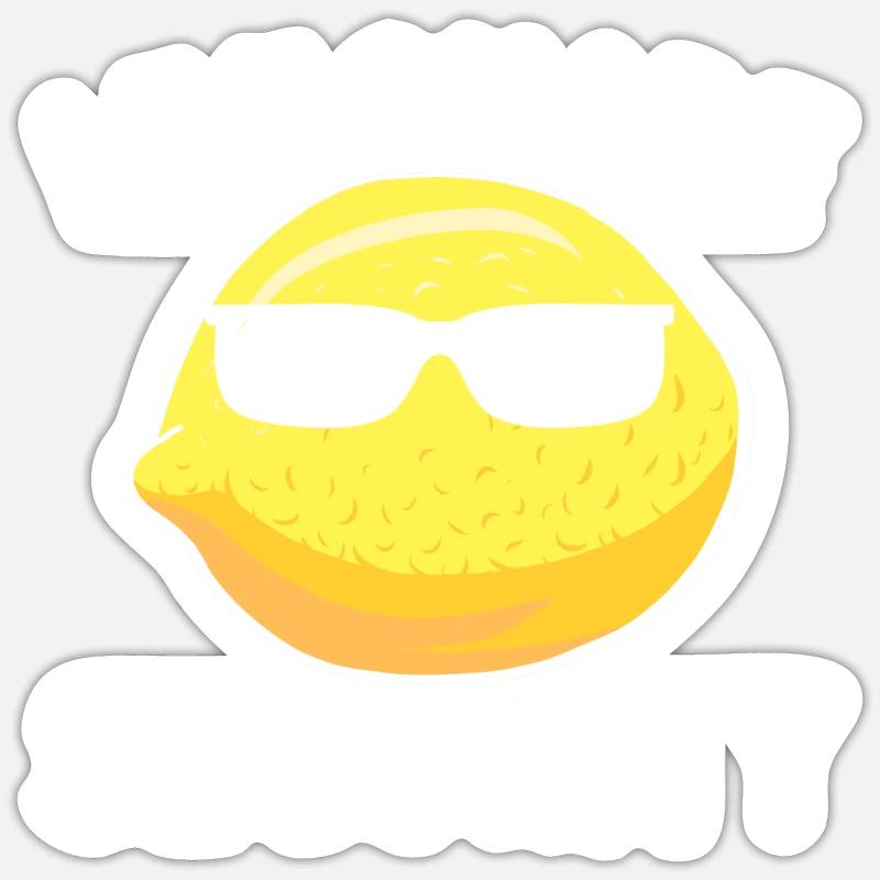 Limonaden-Stand - Sticker Größe S (10 x 10 cm) - Mattweiß
