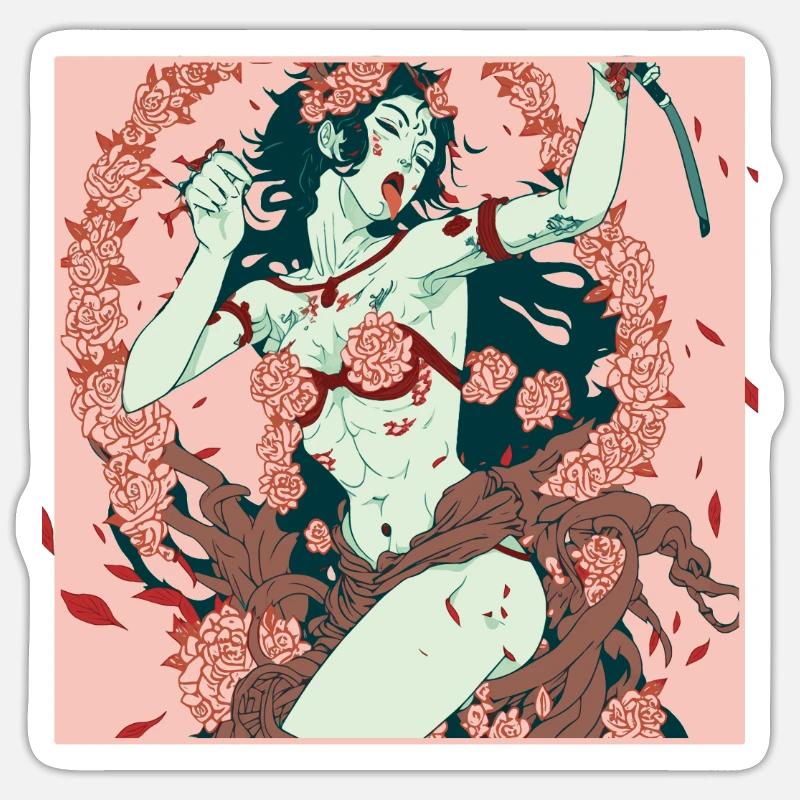 Kali Déesse de la Mort et du Temps Divinité Hindoue Mytholo - Sticker taille S (10 x 10 cm) - blanc mat
