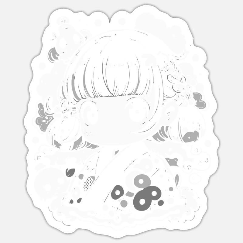 Conception d’anime mignonne pour les fans d’anime et les otakus Sticker taille S (10 x 10 cm)