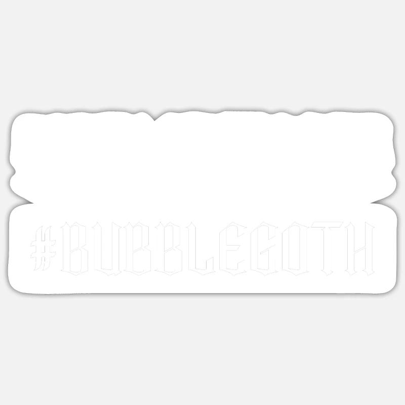 Lass dich nicht vom Rosa täuschen - Bubble Goth - Sticker Größe S (10 x 10 cm) - Mattweiß