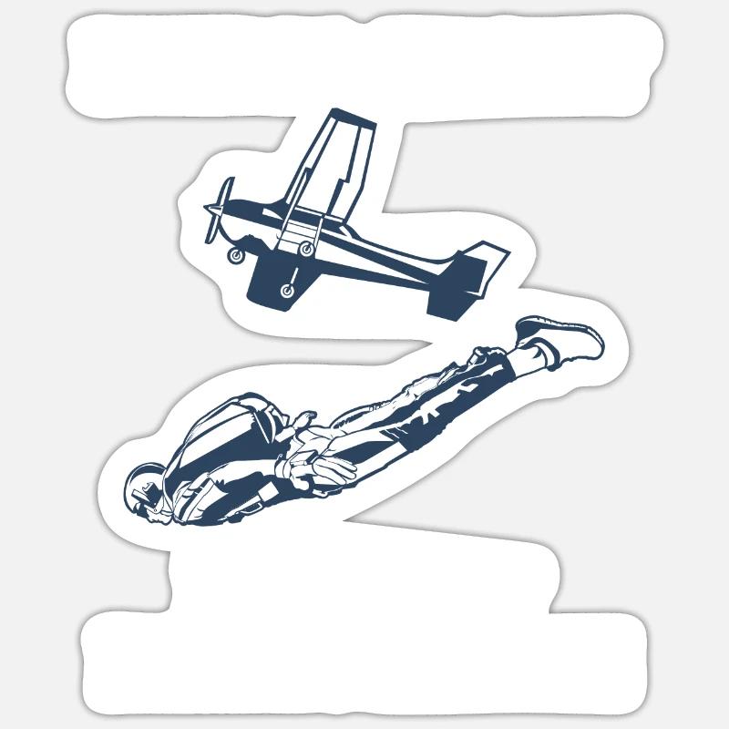 Skydiving Life Is Short Make It Memorable Sticker size S (10 x 10 cm)