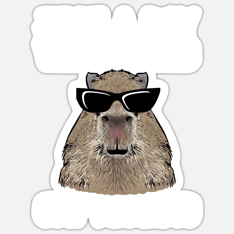 Capybara rodent Sticker size S (10 x 10 cm)