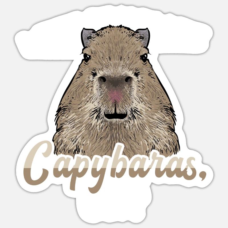 Capybara rodent - Sticker size S (10 x 10 cm) - white matte