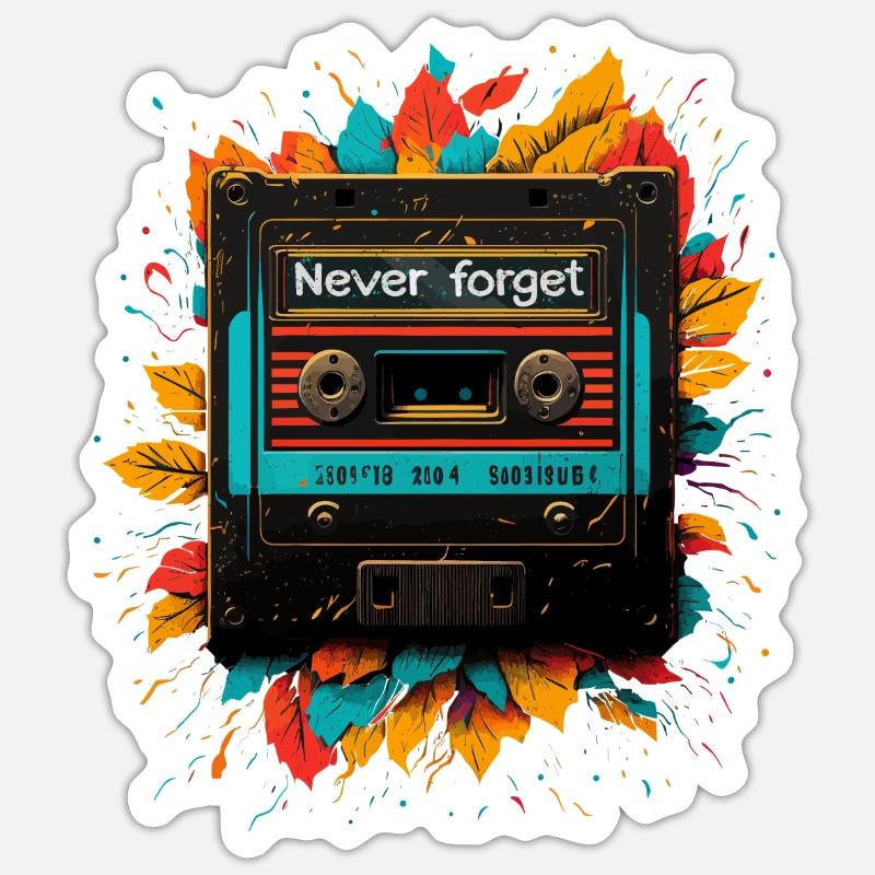 Never forget 90s gift Sticker size S (10 x 10 cm)