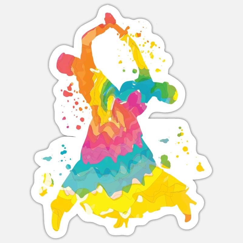 Tango Slow Fox Gesellschaftstänze Sticker Größe S (10 x 10 cm)