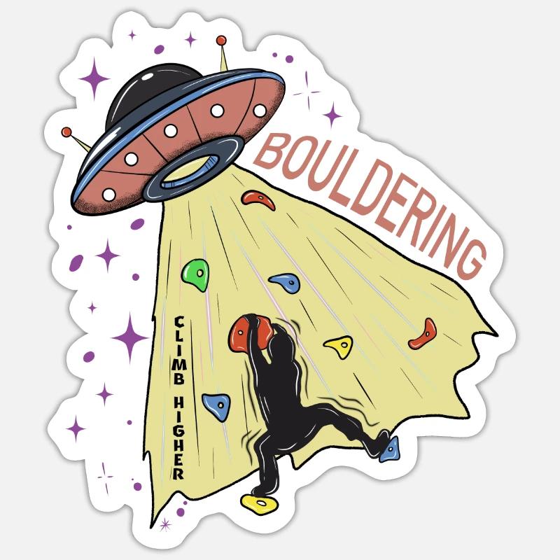 Bouldering 3 - Sticker size S (10 x 10 cm) - white matte
