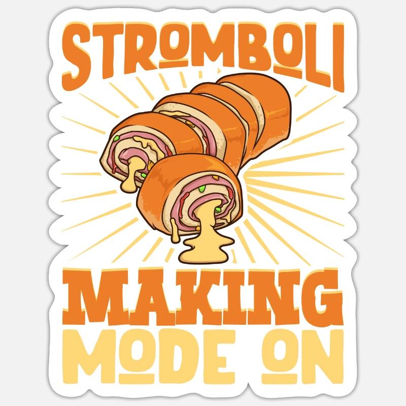 Stromboli Making Mode On - Stromboli - Sticker Größe S (10 x 10 cm) - Mattweiß