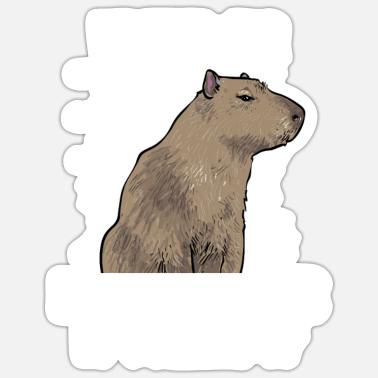 Roditore capibara Adesivo