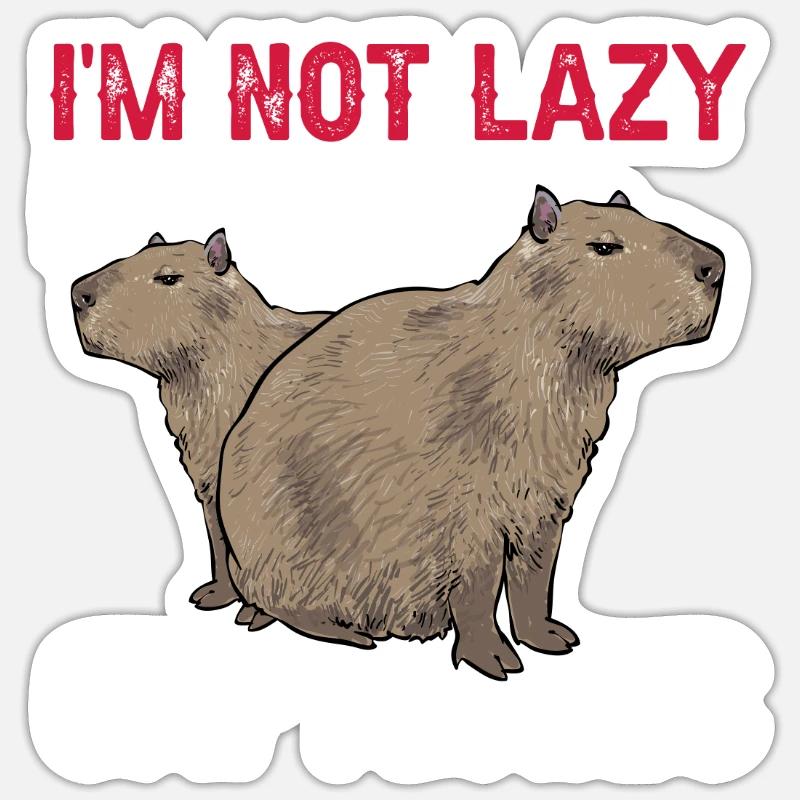 Rongeur Capybara Sticker taille S (10 x 10 cm)