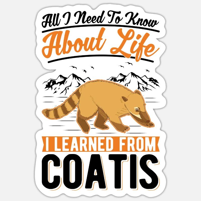 Coati Gift Proboscis Bear Coati Sticker size S (10 x 10 cm)