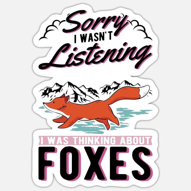 Fox Gift Red Fox - Sticker size S (10 x 10 cm) - white matte