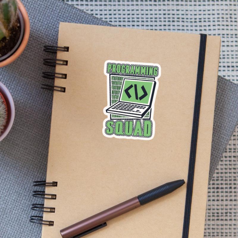 Programming Squad Softwareentwickler Developer Sticker Größe S (10 x 10 cm)