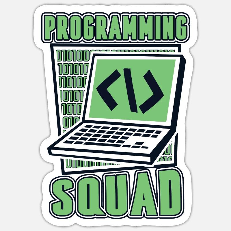 Développeur logiciel Programming Squad Sticker taille S (10 x 10 cm)