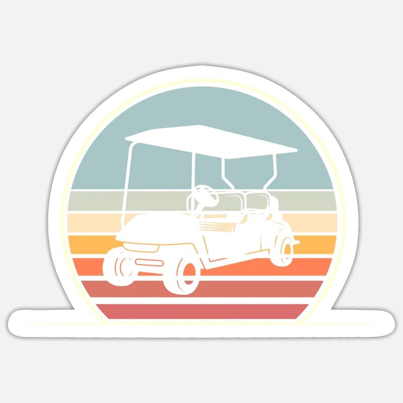Golf Golfer - Sticker size S (10 x 10 cm) - white matte