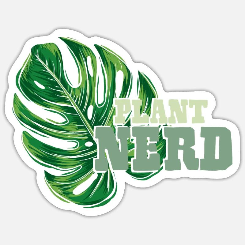Plants Nerd - Sticker size S (10 x 10 cm) - white matte