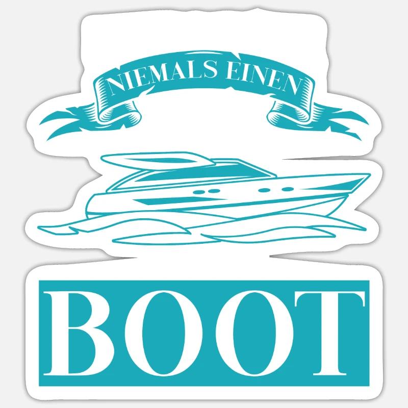 Boot Opa Großvater Geschenk - Sticker Größe S (10 x 10 cm) - Mattweiß