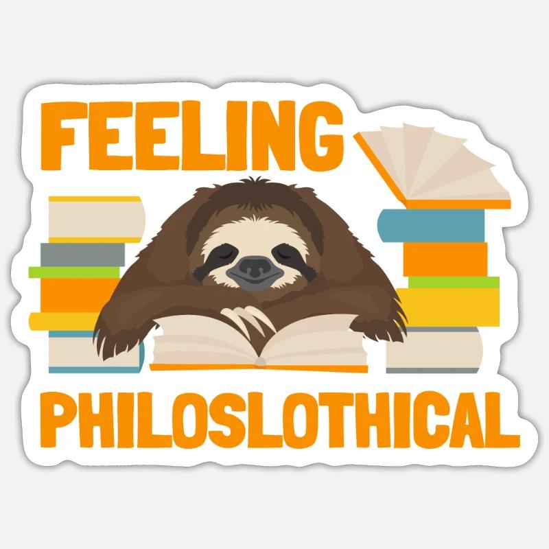 Philosophical Debate Feeling Philoslothical Sticker size S (10 x 10 cm)