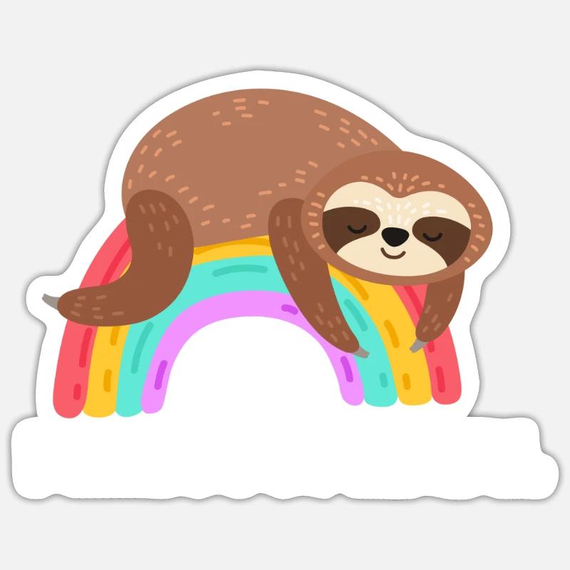 Philosophical Debate Feeling Philoslothical - Sticker Größe S (10 x 10 cm) - Mattweiß