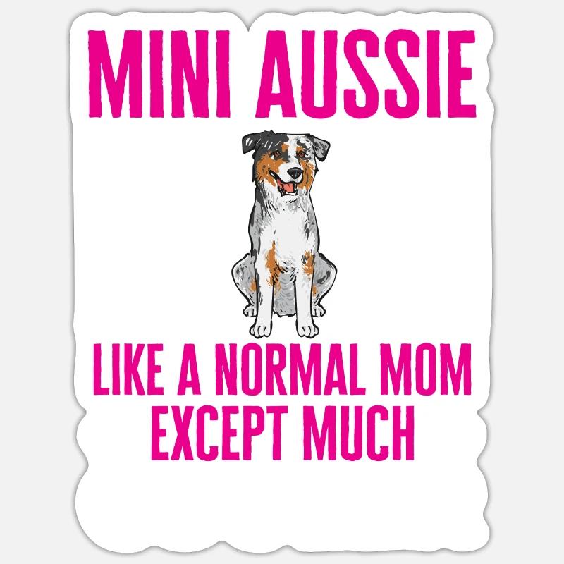 Miniature Australian Shepherd - Sticker Größe S (10 x 10 cm) - Mattweiß