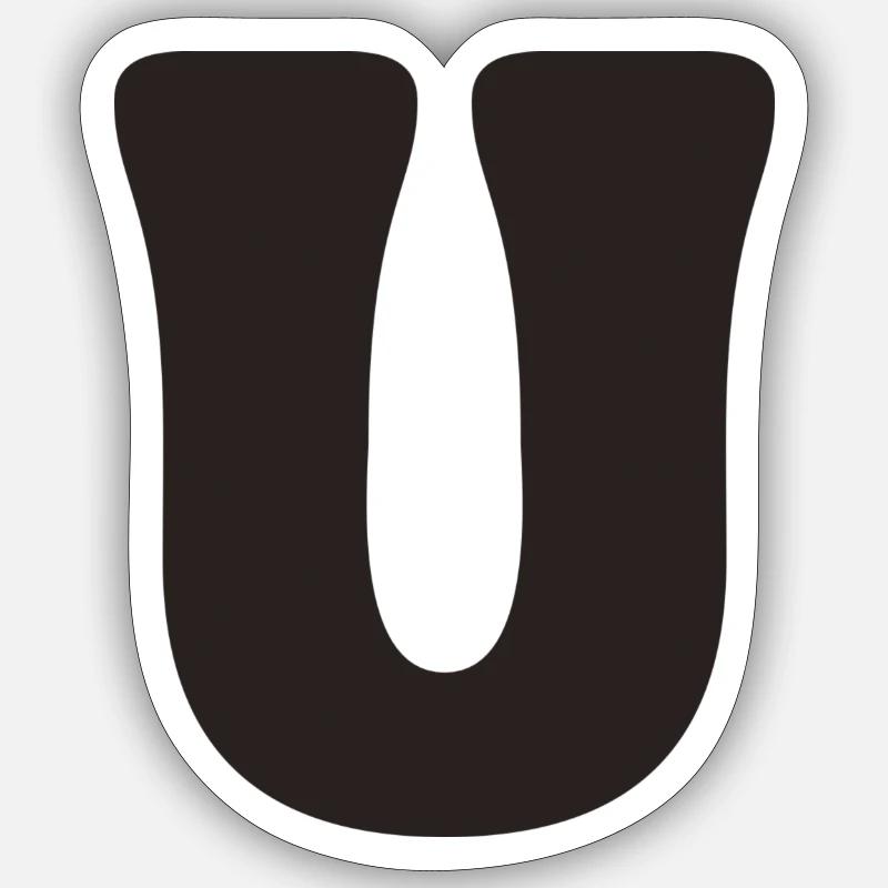U - Sticker Größe S (10 x 10 cm) - Mattweiß