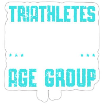 Triathlon Athlet Triathlet Schwimmen Radfahren Laufen - Sticker Größe S (10 x 10 cm) - Mattweiß - Vorne