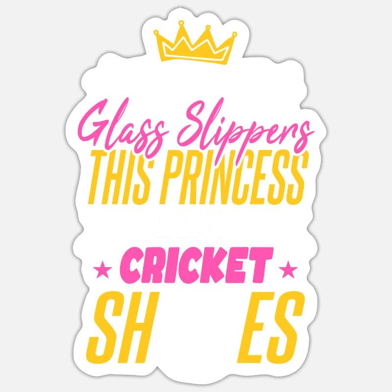 Cricket-Mädchen Sticker Größe S (10 x 10 cm)